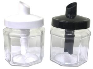 Цукорниця з пластиковим дозатором 229 мл біла