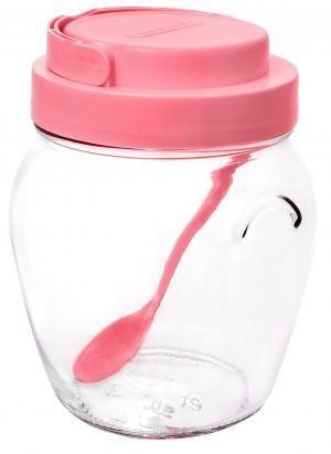 Банка для зберігання продуктів 1062 мл рожева