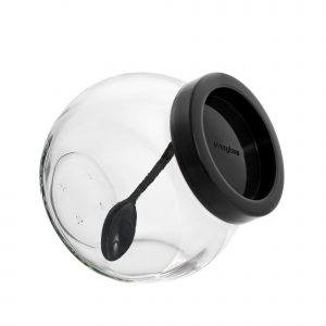 Банка для зберігання продуктів Sweet New 1730 мл чорна з ложкою