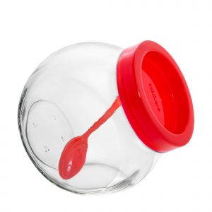Банка для зберігання продуктів Sweet New 1730 мл червона з ложкою