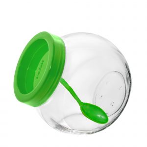 Банка для зберігання продуктів Sweet New 1730 мл зелена з ложкою
