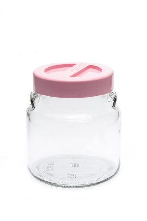 Банка для зберігання продуктів Перламутр 550 мл рожева