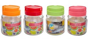 Банка для зберігання продуктів з ручкою 550 мл зелена