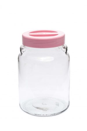 Банка для зберігання продуктів Перламутр 900 мл рожева