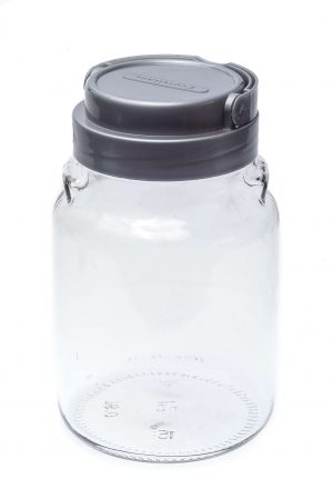 Банка для зберігання продуктів з ручкою 900 мл сіра