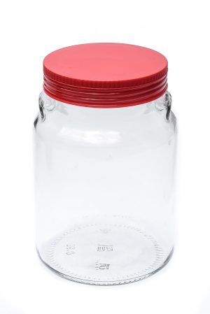 Банка для зберігання продуктів Італія 900 мл червона