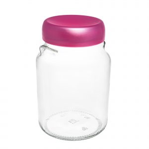 Банка для зберігання продуктів Велюр 900 мл рожева