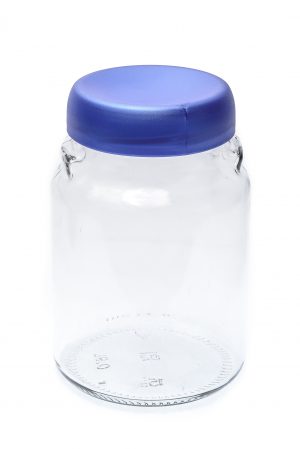 Банка для зберігання продуктів Велюр 900 мл синя