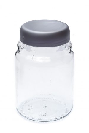 Банка для зберігання продуктів Велюр 900 мл сіра