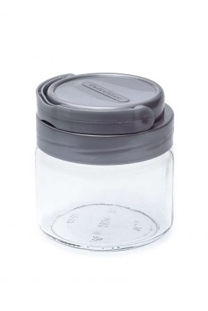 Банка для зберігання продуктів з ручкою 330 мл сіра