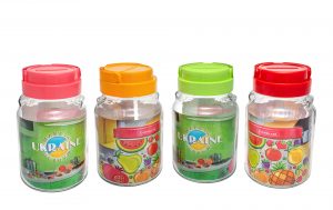 Банка для зберігання продуктів з ручкою 900 мл зелена